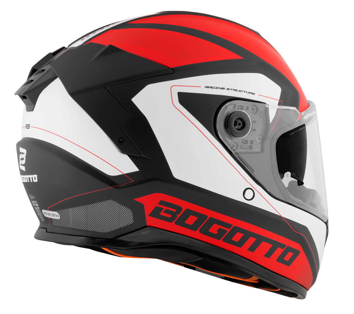 Bogotto FF122 BGT Helmet#color_red-white