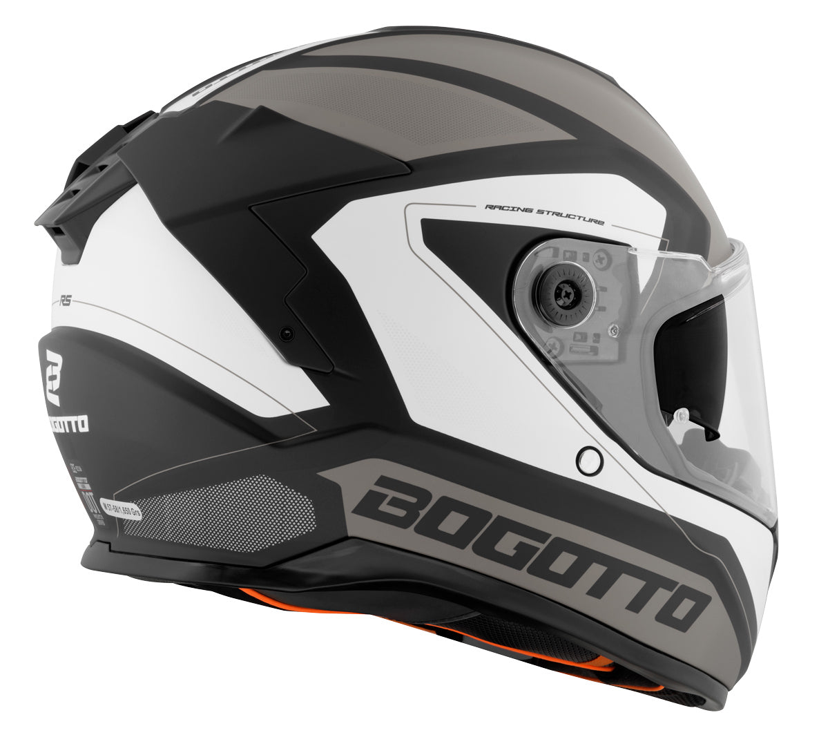 Bogotto FF122 BGT Helmet#color_grey-white