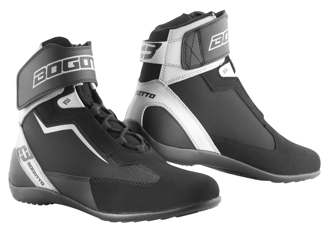 Bogotto Mix Disctrict Motorcycle Shoes#color_black-white