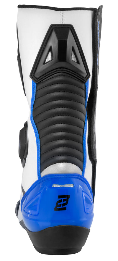 Bogotto Race-X Motorcycle Boots#color_white-blue-black