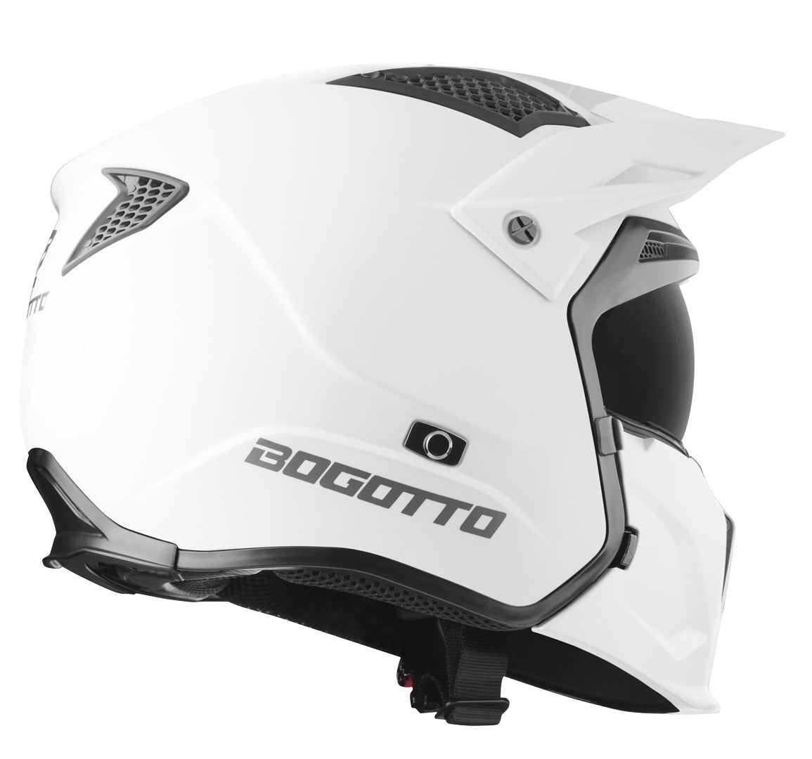 Bogotto V321 Solid Motocross Helmet White matt Bogotto V321 Solid Motocross Helmet White matt