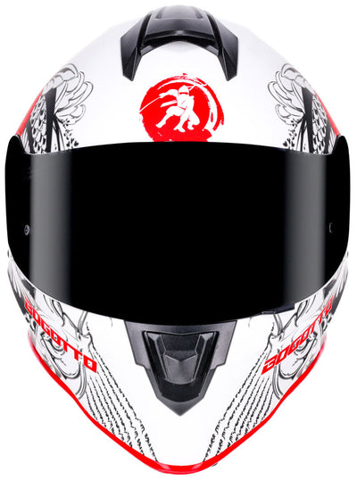 Bogotto V151 Shinee Helmet#color_white-black-red