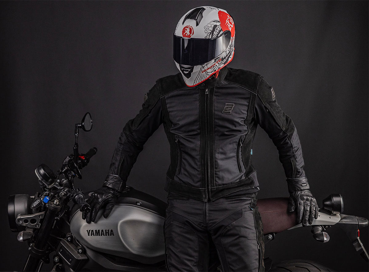Bogotto Tek-M Waterproof Motorcycle Leather / Textile Pants#color_black
