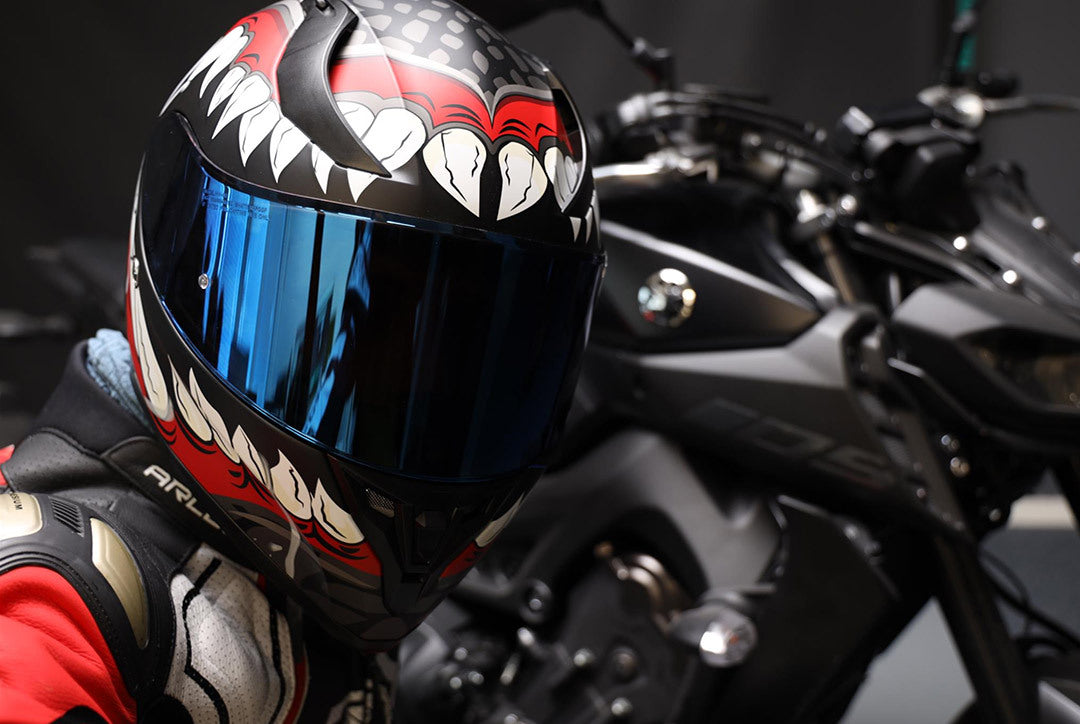 Bogotto V128 Naga Helmet#color_black-matt-red