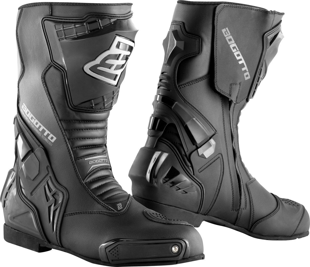 Bogotto Assen WR 2.0 waterproof Motorcycle Boots#color_black