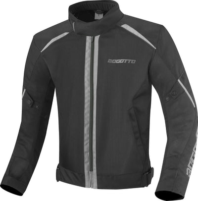 Bogotto Blaze-Air Motorcycle Textile Jacket#color_black-grey