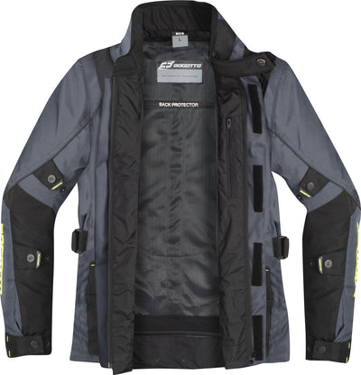 Bogotto Covelo waterproof Motorcycle Textile Jacket#color_black-grey-fluo-yellow