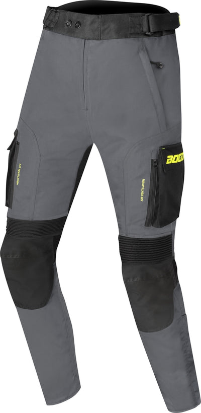 Bogotto Covelo waterproof Motorcycle Textile Pants#color_black-grey-fluo-yellow