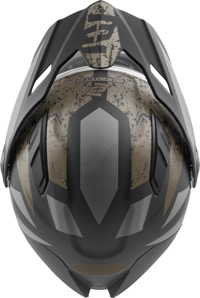 Bogotto FG-102 Safari Fiberglass Enduro / Flip-Up Helmet#color_black-matt-grey-brown