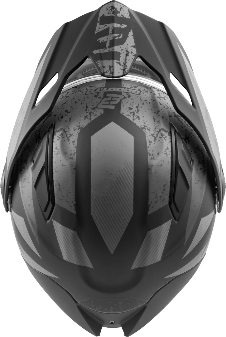 Bogotto FG-102 Safari Fiberglass Enduro / Flip-Up Helmet#color_black-matt-grey