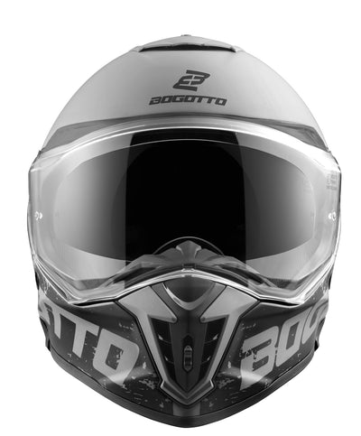 Bogotto FG-601 Fiberglass Enduro Helmet#color_grey-matt