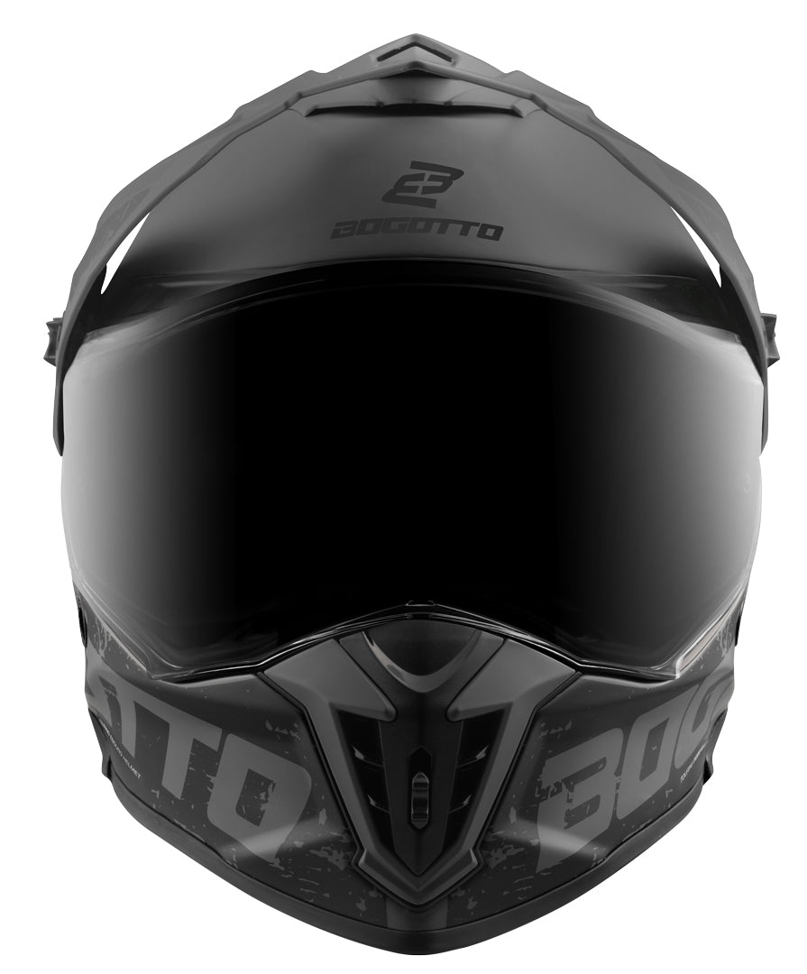 Bogotto FG-601 Fiberglass Enduro Helmet#color_black-matt
