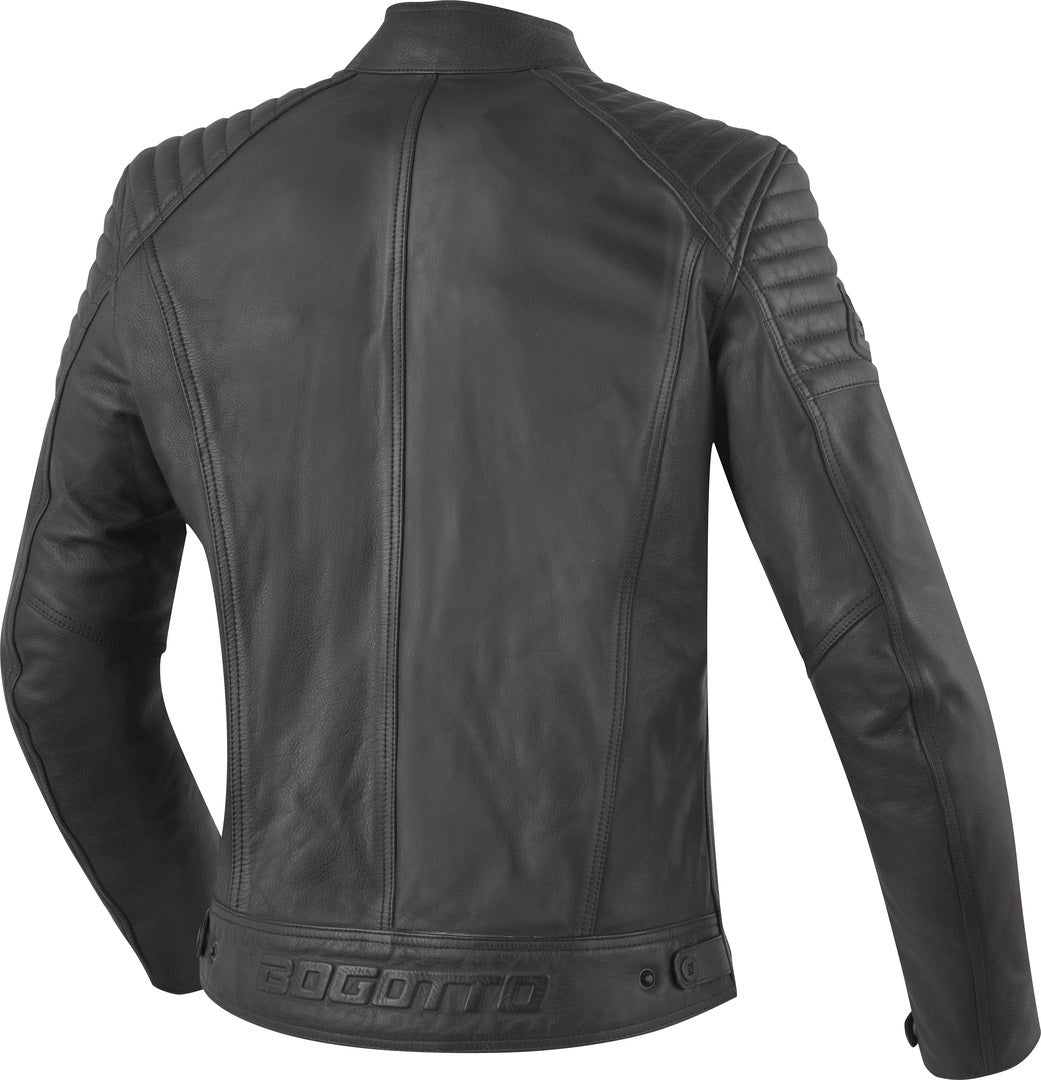 Bogotto Frisco Motorcycle Leather Jacket#color_black