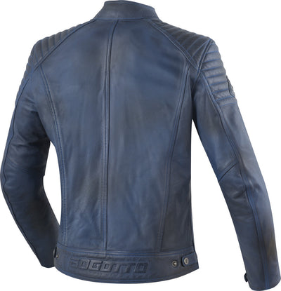 Bogotto Frisco Motorcycle Leather Jacket#color_blue