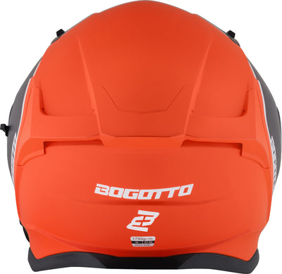Bogotto H153 BT SPN Bluetooth Helmet#color_black-matt-orange