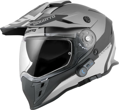 Bogotto H331 BT Tour EVO Bluetooth Enduro Helmet#color_black-matt-grey