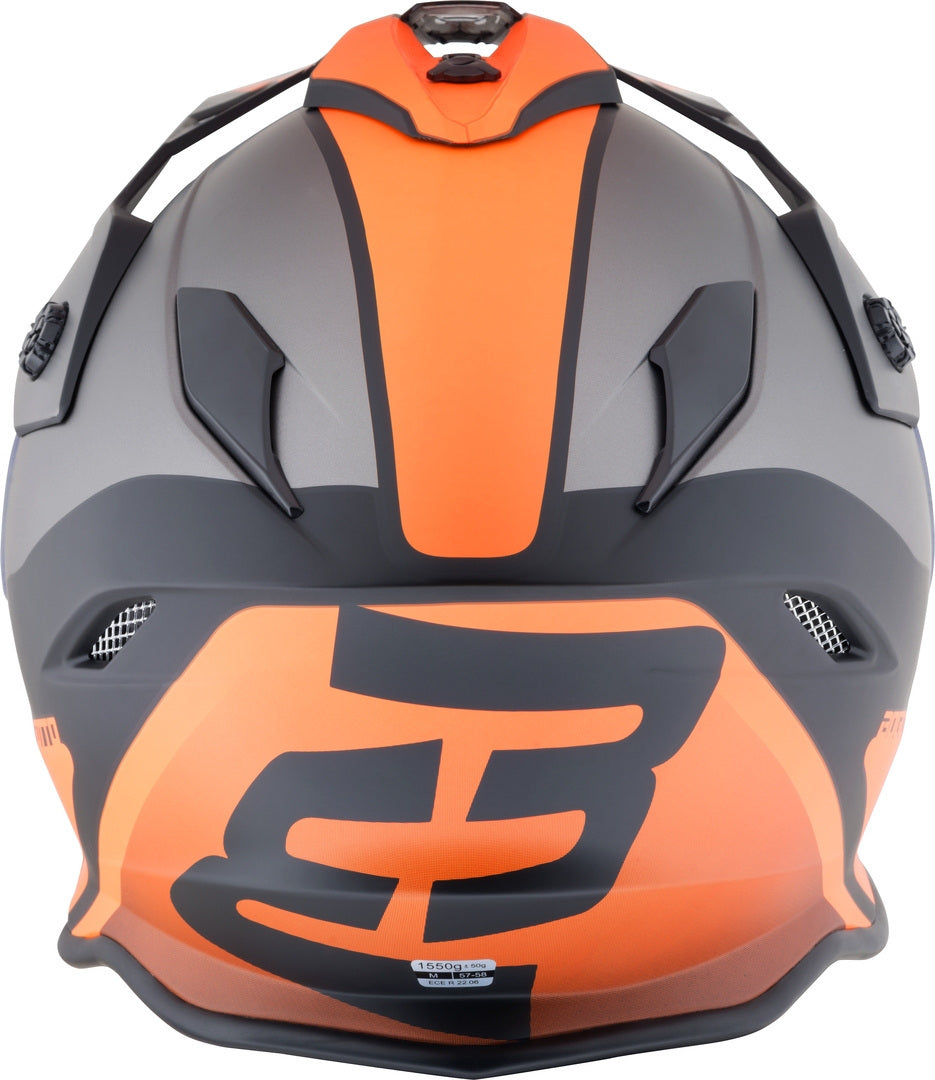 Bogotto H331 BT Tour EVO Bluetooth Enduro Helmet#color_black-matt-grey-orange