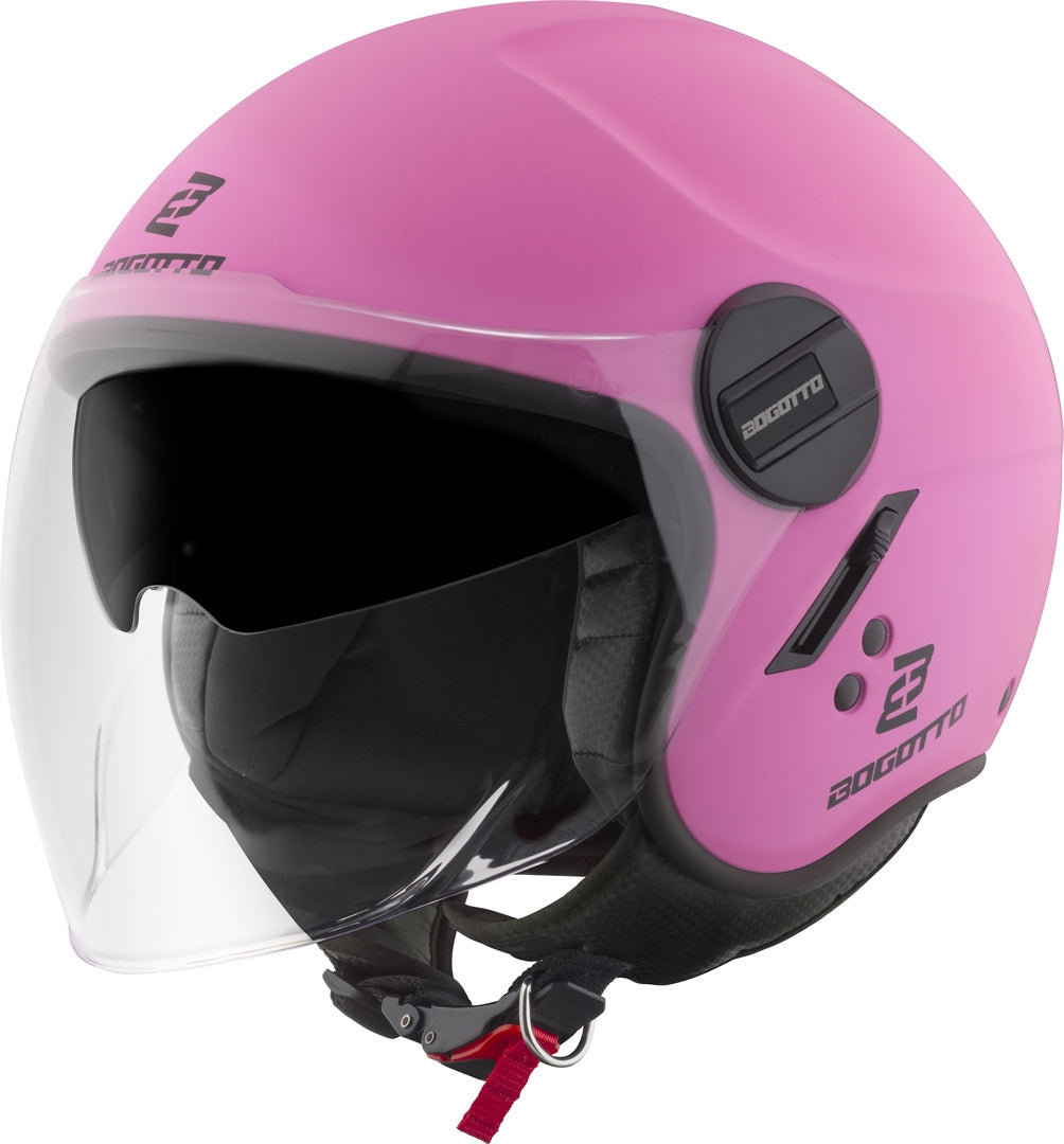 Bogotto H595-1 SPN Jet Helmet#color_pink-matt