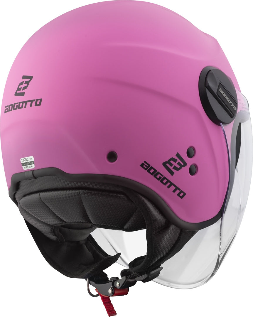Bogotto H595-1 SPN Jet Helmet#color_pink-matt