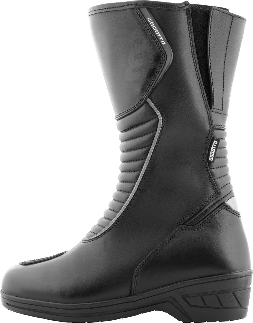 Bogotto Lady Long waterproof Ladies Motorcycle Boots#color_black