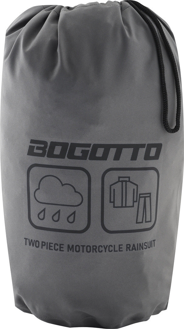 Bogotto Rain Kit Two Piece Motorcycle Rain Suit#color_black-grey