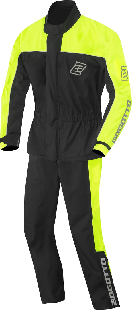 Bogotto Rain Kit Two Piece Motorcycle Rain Suit#color_black-yellow