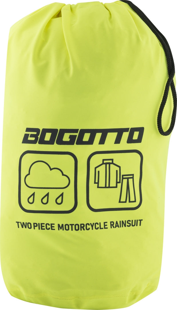 Bogotto Rain Kit Two Piece Motorcycle Rain Suit#color_black-yellow