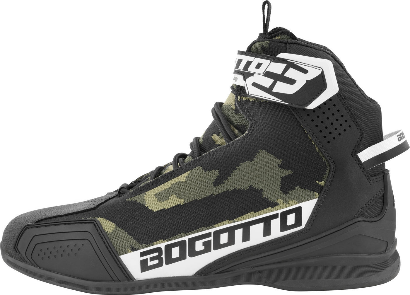 Bogotto Tokyo Camo perforated Motorcycle Shoes#color_camo