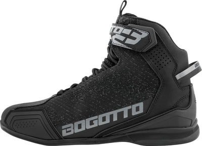Bogotto Tokyo perforated Motorcycle Shoes#color_black