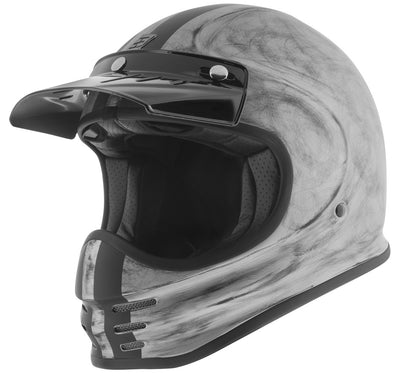 Bogotto V381 Schergo Fiberglass Helmet#color_silver-matt