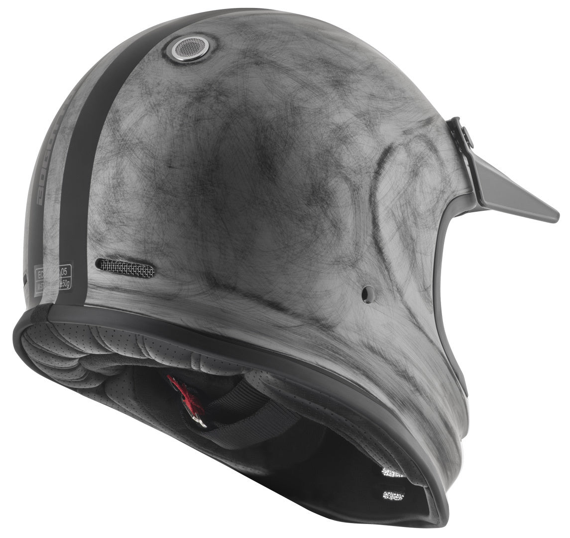 Bogotto V381 Schergo Fiberglass Helmet#color_silver-matt