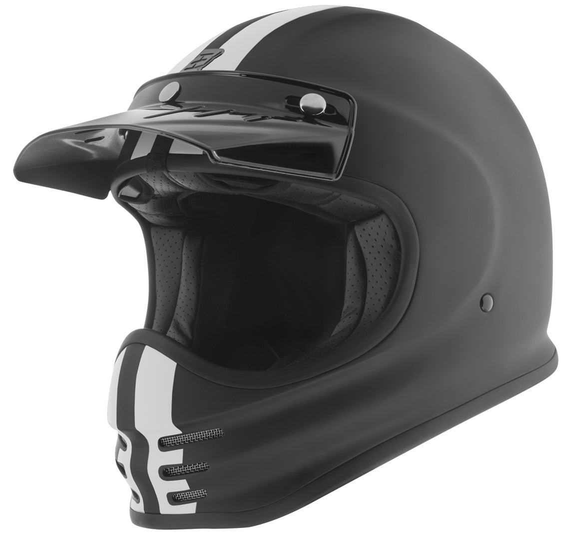 Bogotto V381 Schergo Fiberglass Helmet#color_black-matt-white
