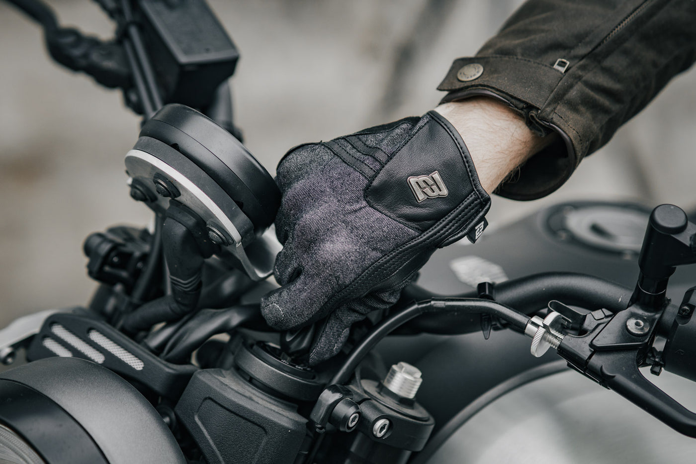 Bogotto Bolt Motorcycle Gloves#color_grey-black