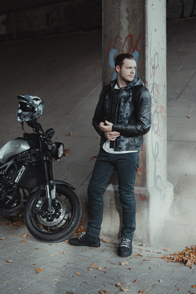 Bogotto Radic Motorcycle Leather/Textile Jacket#color_black
