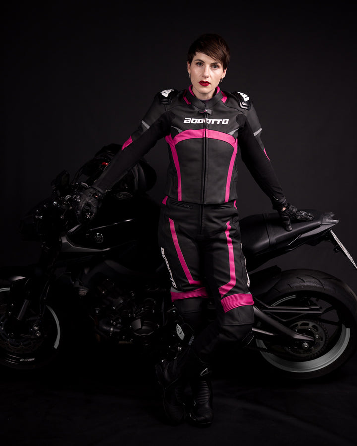 Bogotto Misano レザージャケット Bogotto Misano Two Piece Ladies Motorcycle Leather Suit