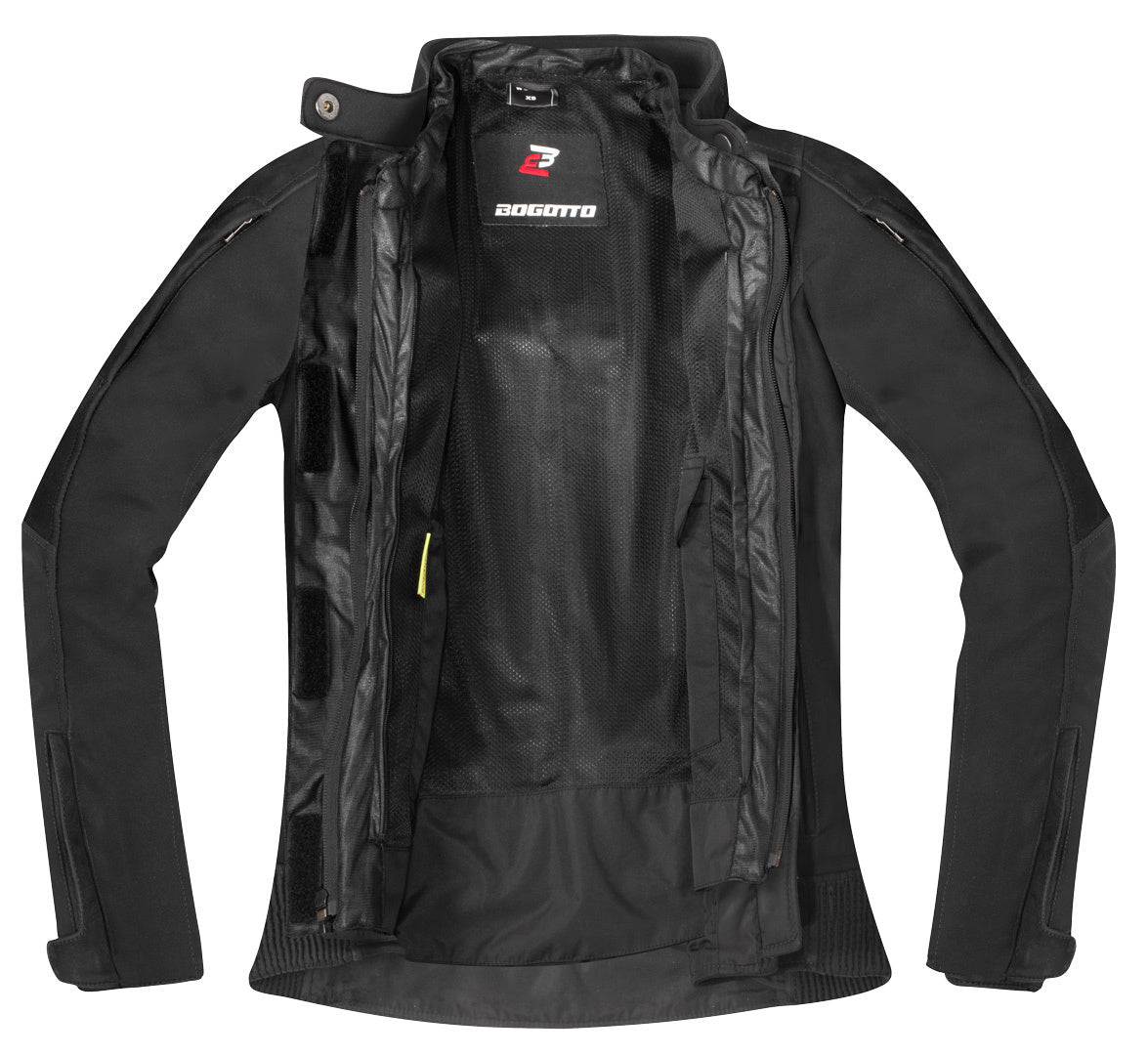 Bogotto Tek-M waterproof Ladies Motorcycle Leather- / Textile Jacket#color_black