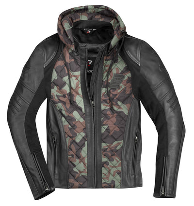 Bogotto Radic Motorcycle Leather/Textile Jacket#color_green-camouflage
