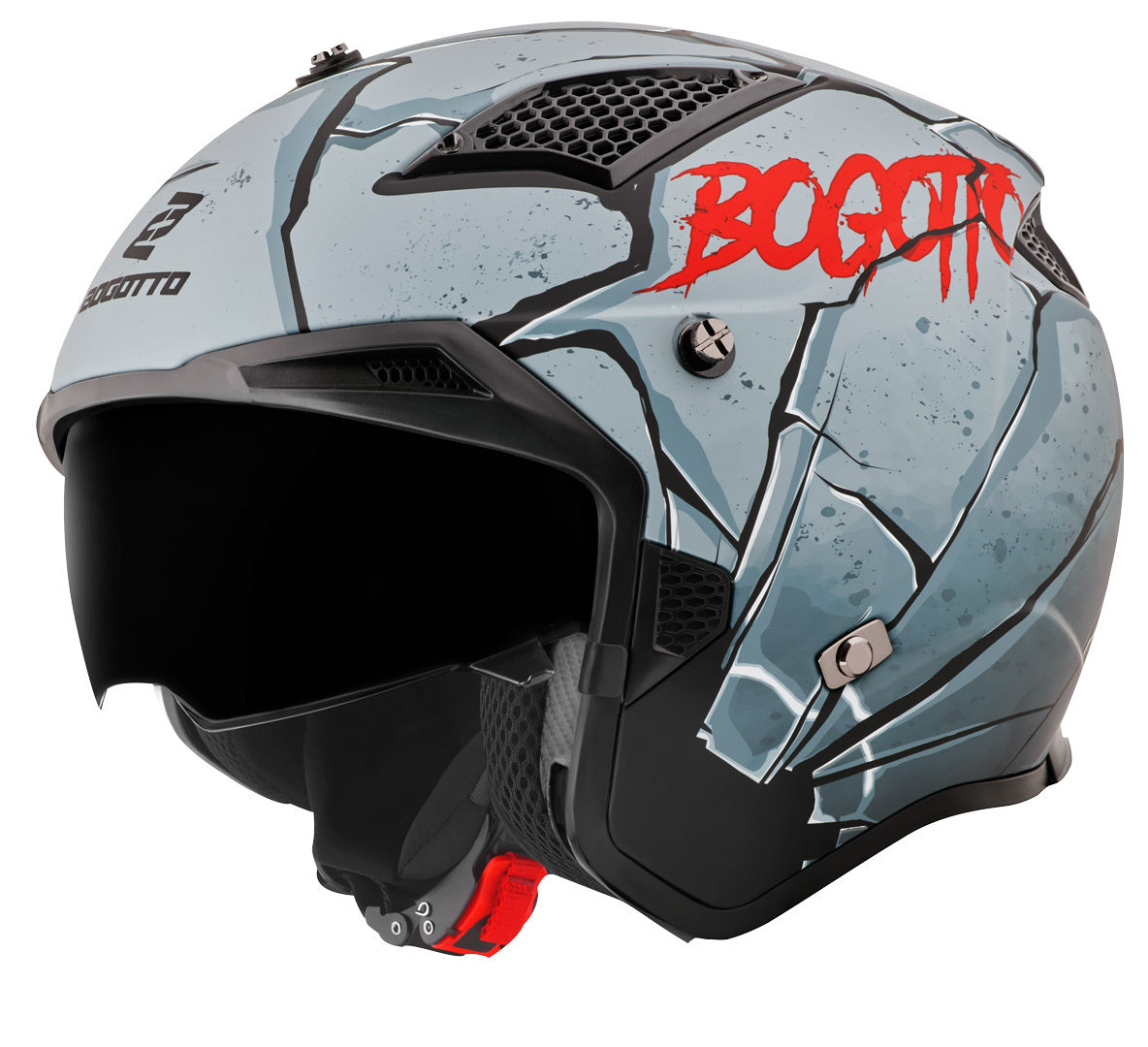 Bogotto Radic Onix Helmet#color_grey-black